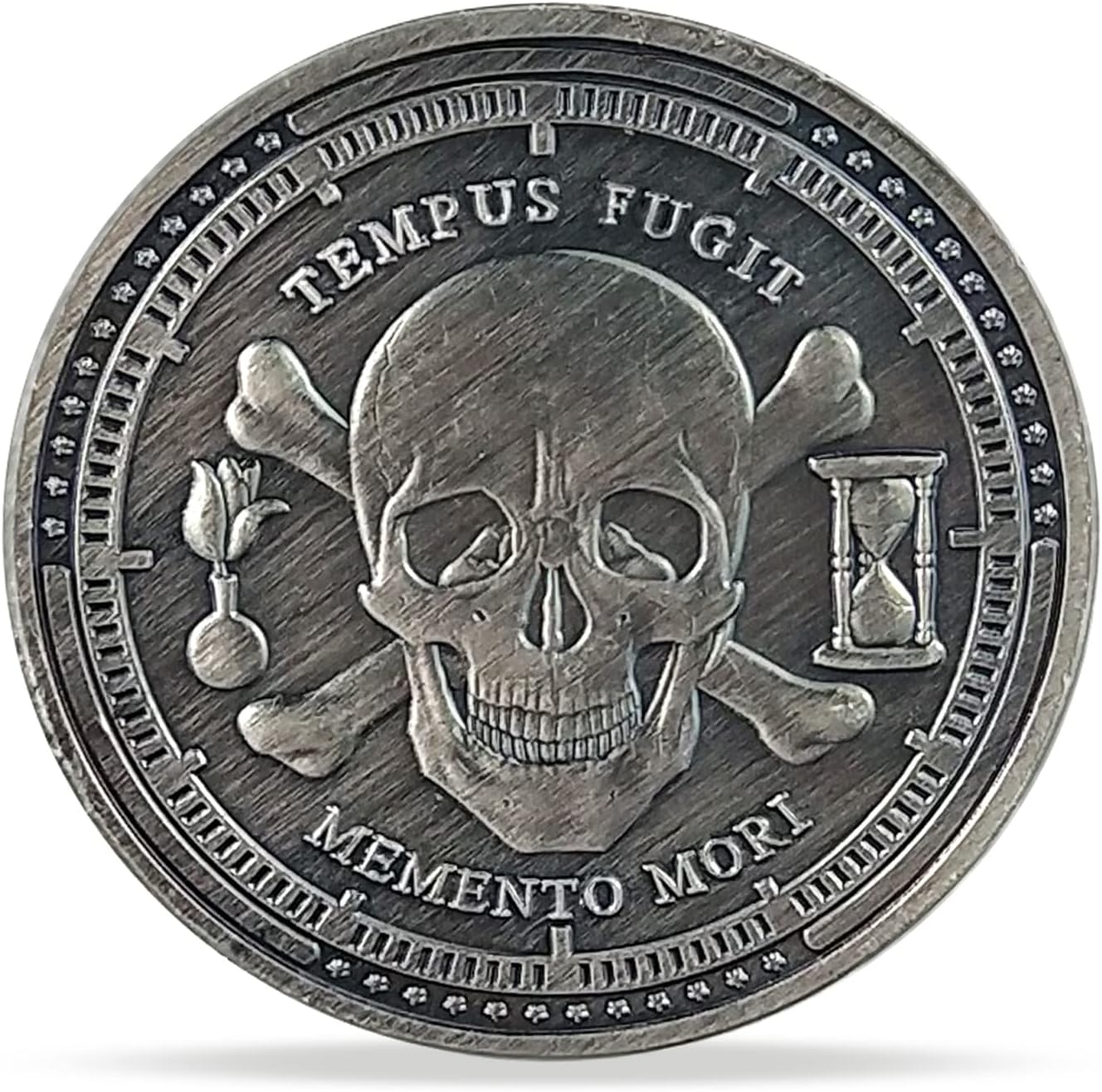 Imasoner Memento Mori Memento Vivere Coin | Stoic Reminder Challenge Coin | Inspirational Novelty Skull Token | Motivational Keepsake for Personal Growth & Reflection