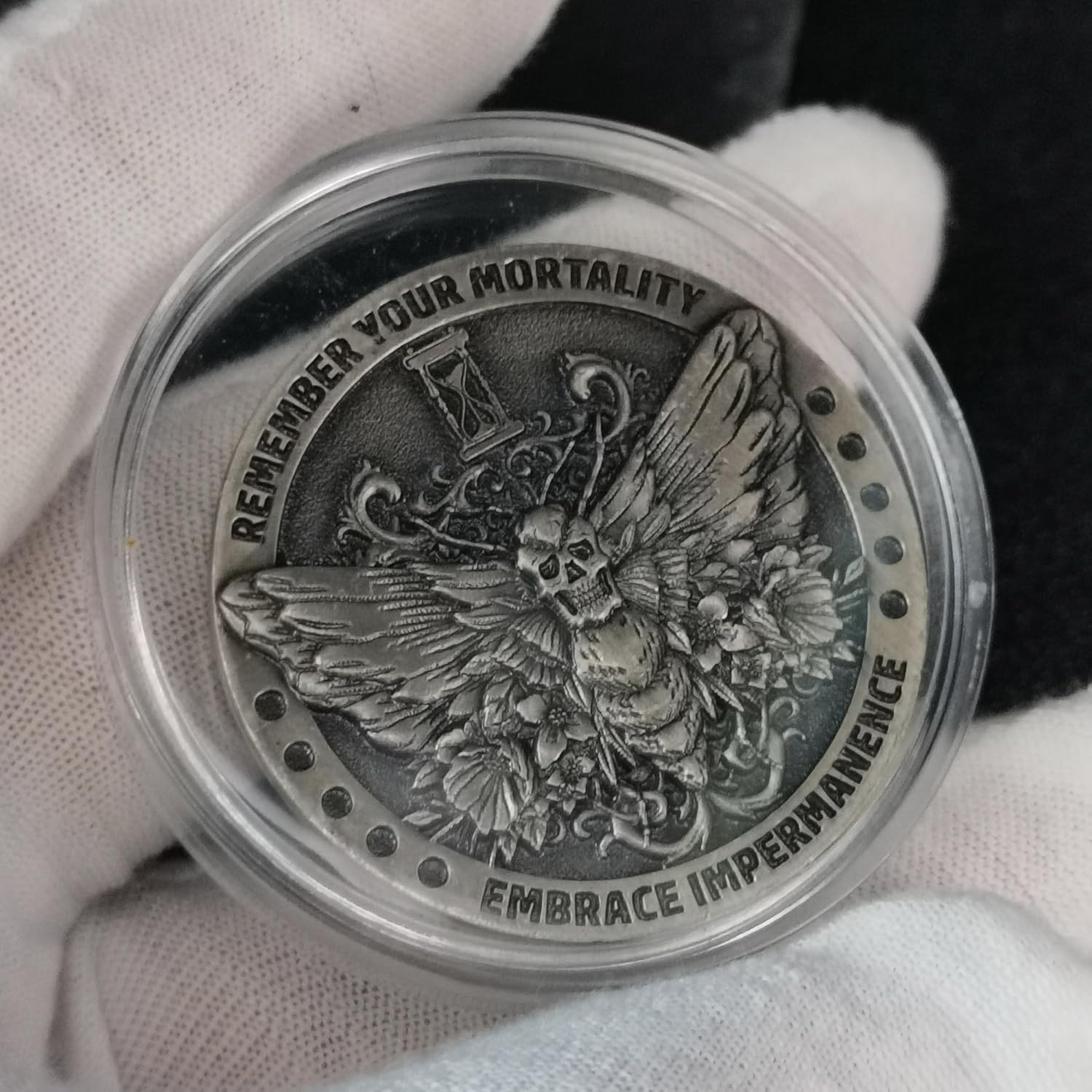 Memento Mori EDC Challenge Coin - Embrace Life's Impermanence and Seize The Day Stoic Coins