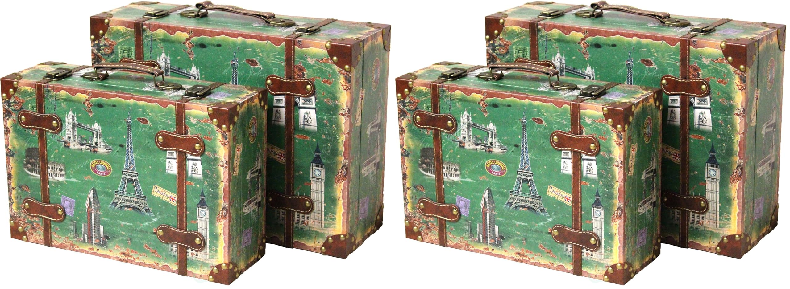 Vintiquewise(TM) Vintage Style European Luggage Suitcase, Set of 2