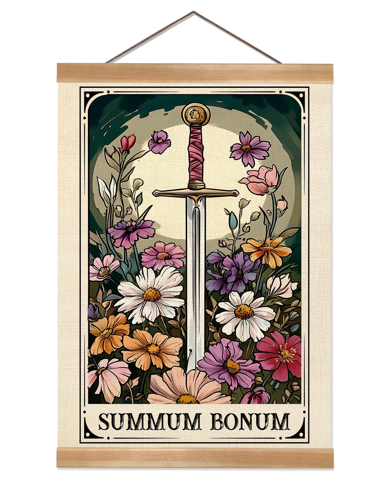 ZTGDA Tarot Card Wall Art Canvas Wall Decor Mystical Astrology Wall Art Boho Celestial Prints Crow Poster Tarot Card Picture for Living Room Bedroom Aesthetic12x16inch (Memento mori)