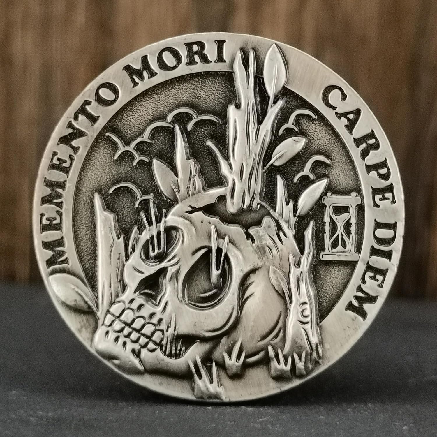 Memento Mori EDC Challenge Coin - Embrace Life's Impermanence and Seize The Day Stoic Coins