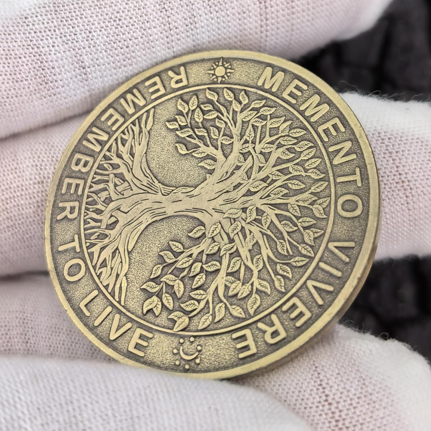 Memento Mori & Memento Vivere Challenge Coin for Daily Stoic Practice Stoic Reminder Token