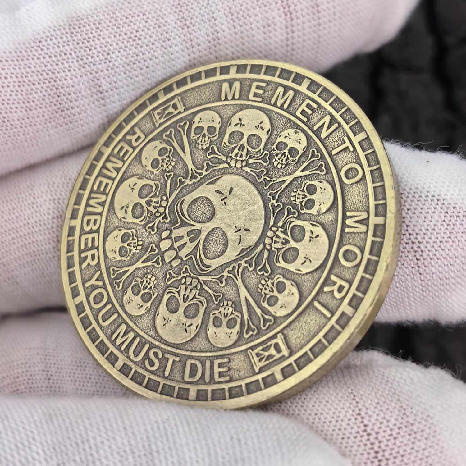 Memento Mori & Memento Vivere Challenge Coin for Daily Stoic Practice Stoic Reminder Token
