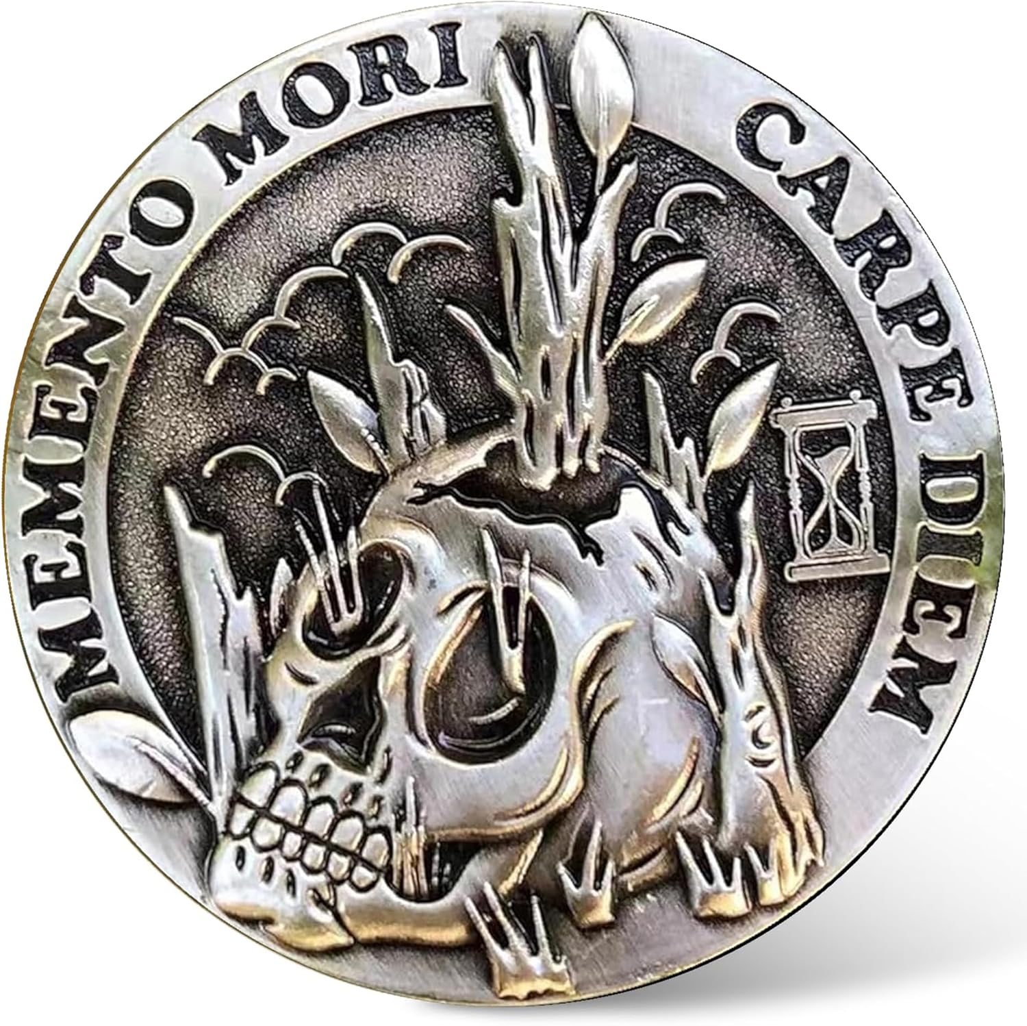 Memento Mori EDC Challenge Coin - Embrace Life's Impermanence and Seize The Day Stoic Coins