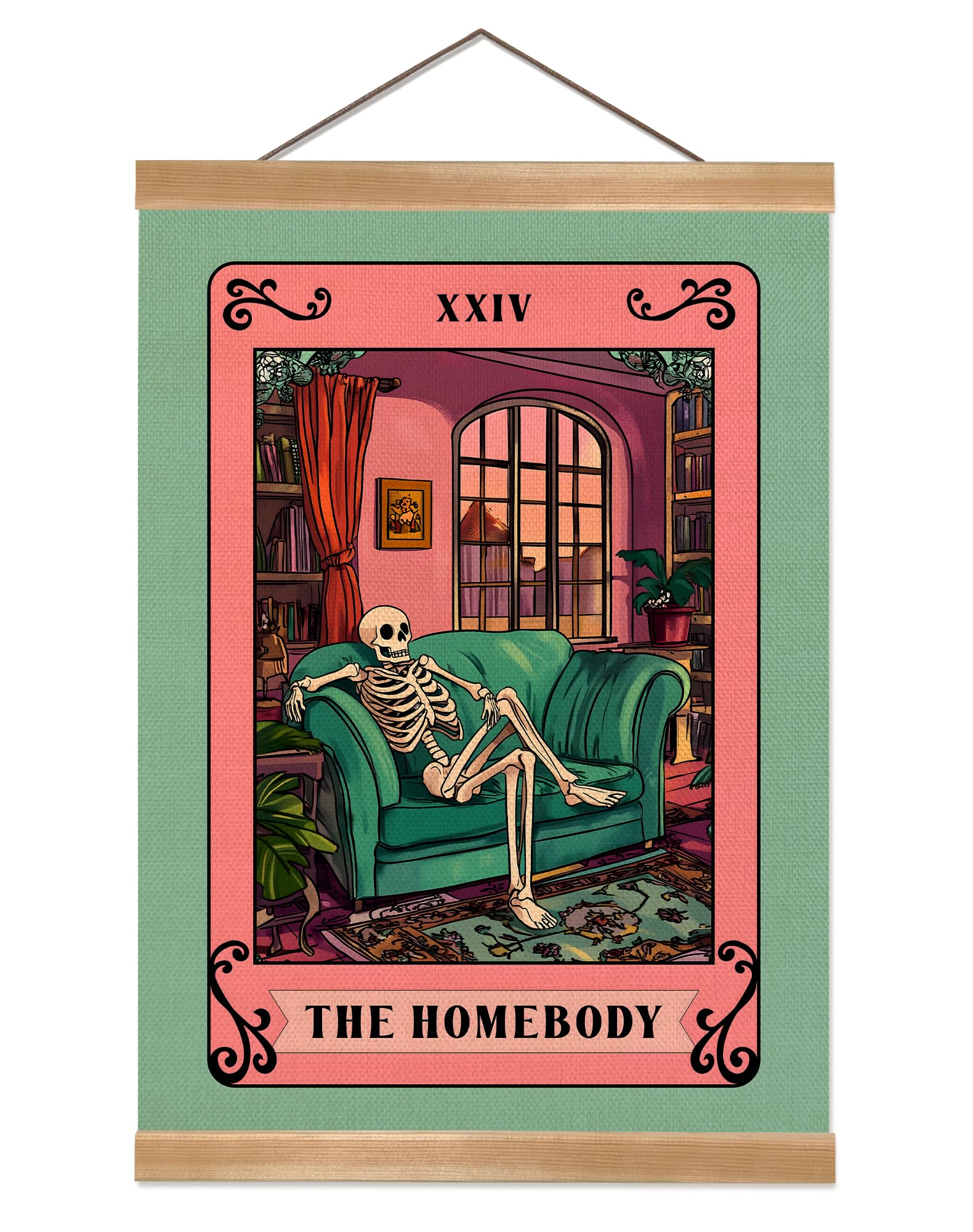 ZTGDA Tarot Card Wall Art Canvas Wall Decor Mystical Astrology Wall Art Boho Celestial Prints Crow Poster Tarot Card Picture for Living Room Bedroom Aesthetic12x16inch (Memento mori)