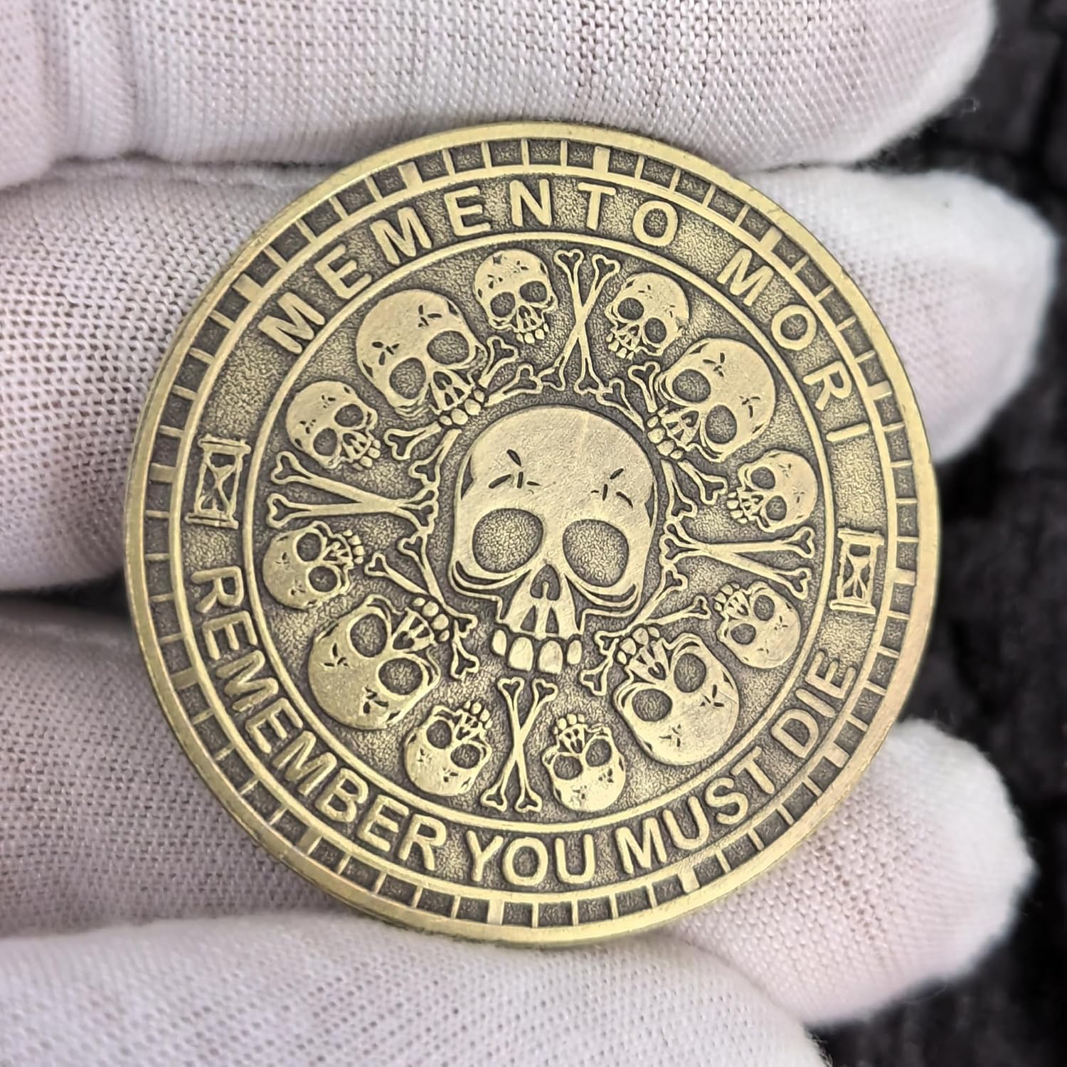 Memento Mori & Memento Vivere Challenge Coin for Daily Stoic Practice Stoic Reminder Token