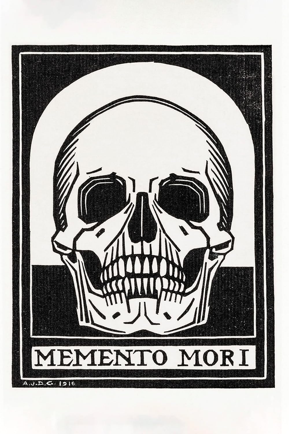 VMXWLL Halloween Decorations Vintage Skull Poster Memento mori Canvas Poster Picture Paintings For Living Room Bedroom Unframe-style 12x18inch(30x45cm)