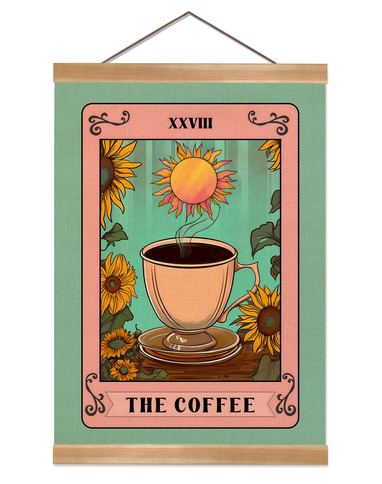 ZTGDA Tarot Card Wall Art Canvas Wall Decor Mystical Astrology Wall Art Boho Celestial Prints Crow Poster Tarot Card Picture for Living Room Bedroom Aesthetic12x16inch (Memento mori)