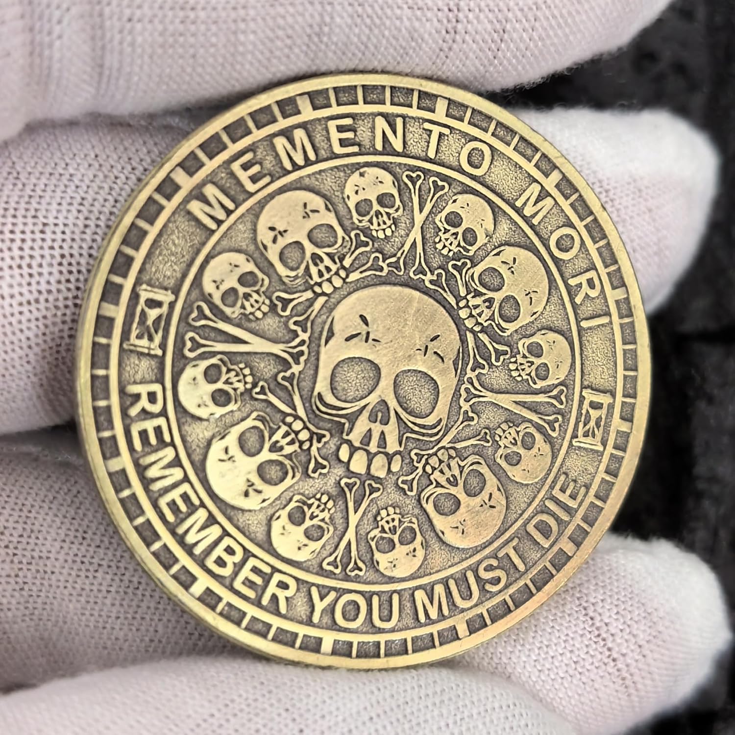 Memento Mori & Memento Vivere Challenge Coin for Daily Stoic Practice Stoic Reminder Token