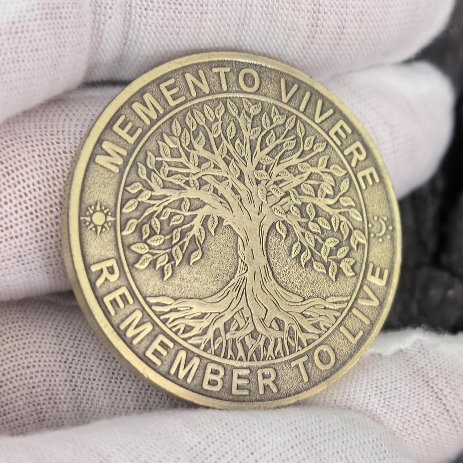 Memento Mori & Memento Vivere Challenge Coin for Daily Stoic Practice Stoic Reminder Token