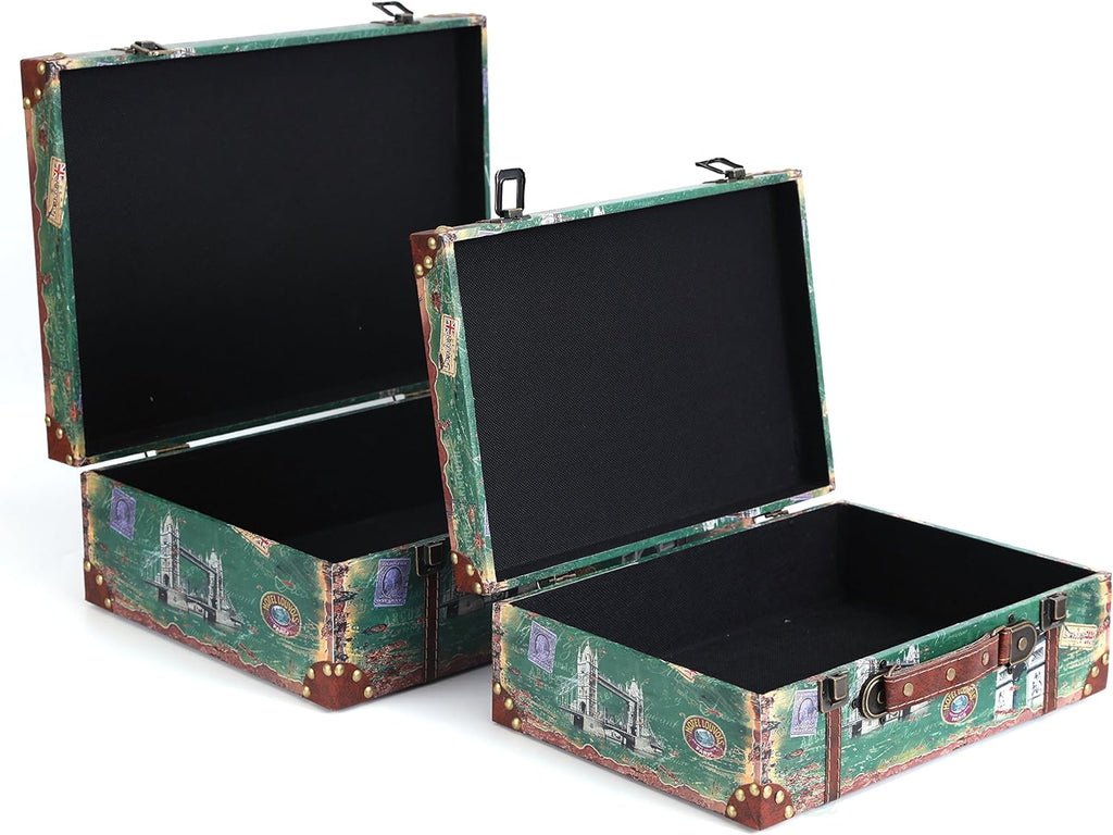 Vintiquewise(TM) Vintage Style European Luggage Suitcase, Set of 2