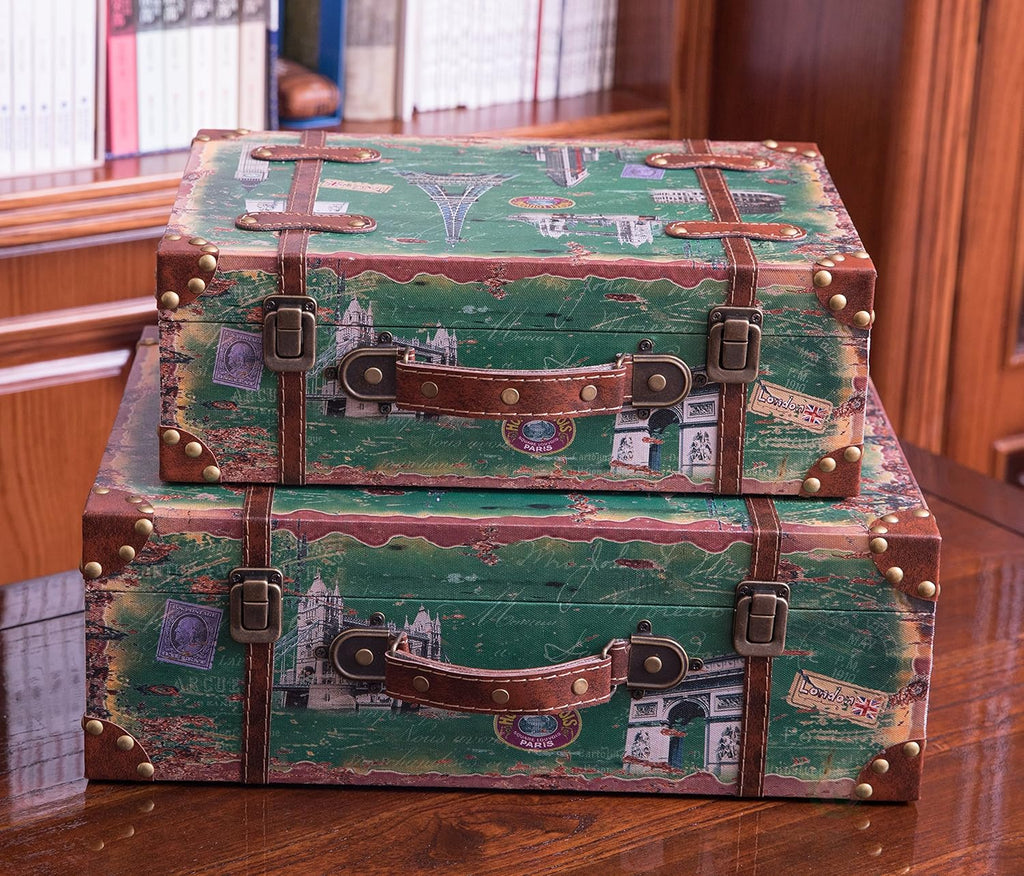 Vintiquewise(TM) Vintage Style European Luggage Suitcase, Set of 2